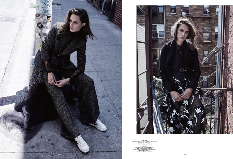 Georgia models tomboy inspired fashions for the editorial