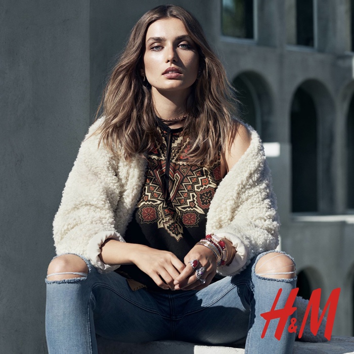 Andreea Diaconu stars in H&M trend update