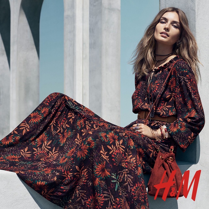Andreea Diaconu Rocks the Boho Trend for H&M
