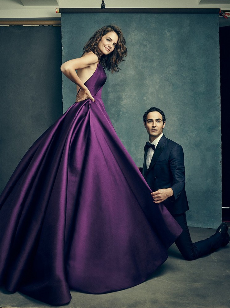 Katie Holmes Wears Zac Posen in The Hollywood Reporter