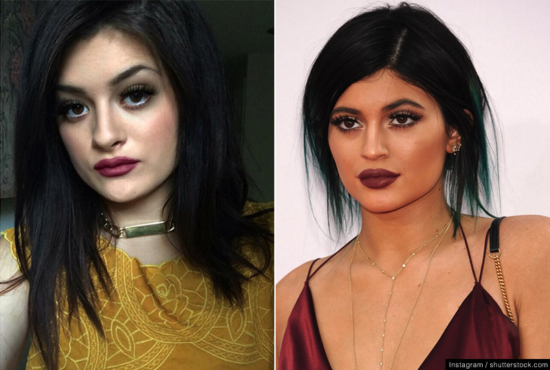 Kylie Jenner has an Instagram lookalike. Can you spot the difference? (L) Gabrielle (R) Kylie