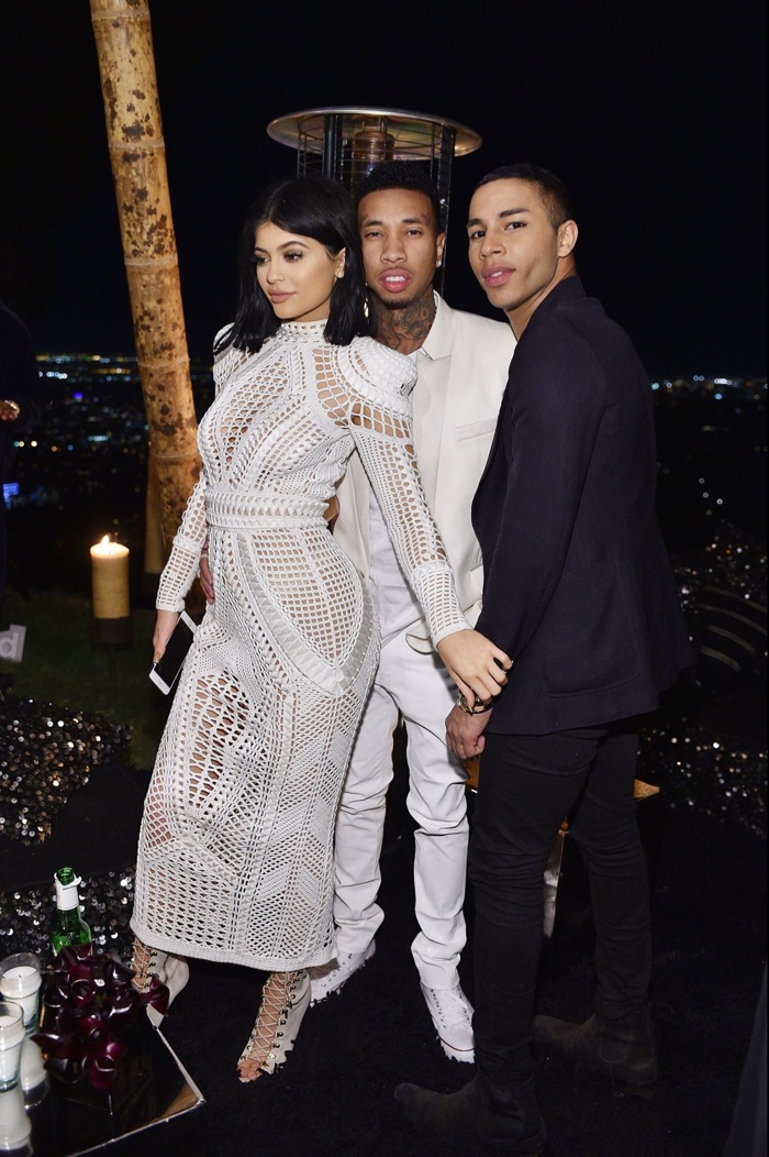 Kylie Jenner, Tyga and Olivier Rousteing