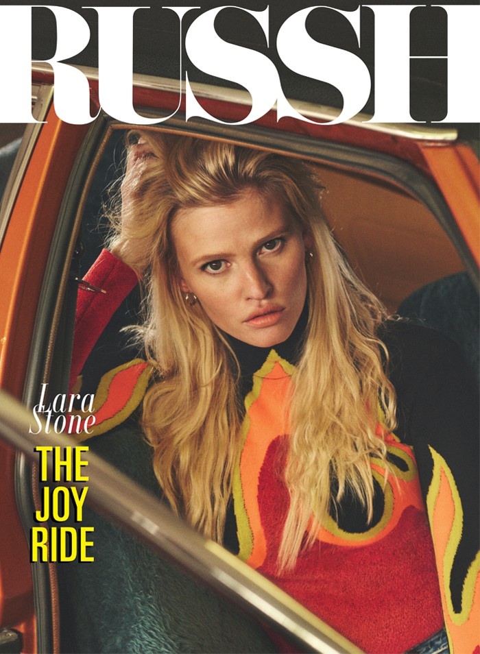 Lara Stone on Russh Magazine October-November 2015 cover