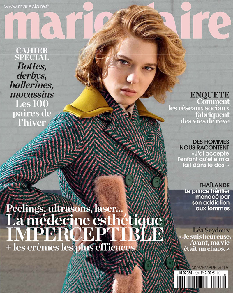 Lea Seydoux Poses in Prada on Marie Claire France Cover