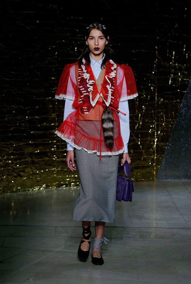 A look from Miu Miu's spring-summer 2016 collection