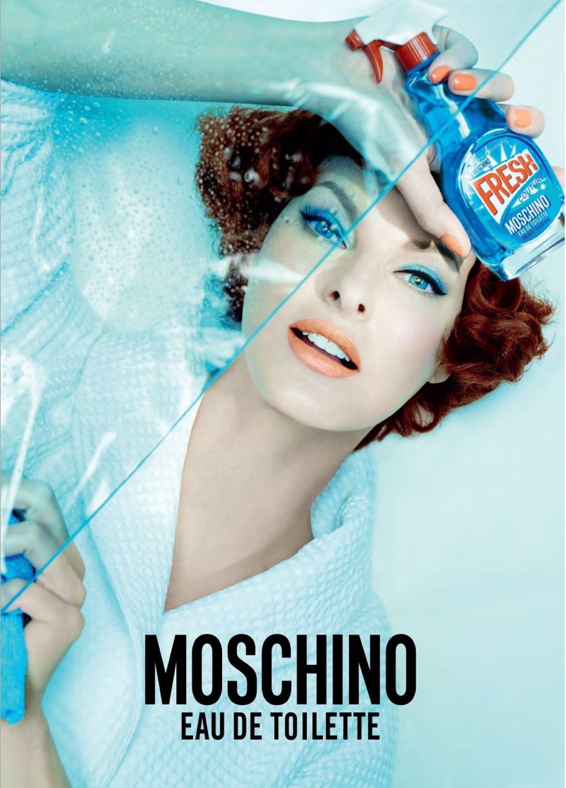 Linda Evangelista Goes 50s Housewife for New Moschino Fragrance