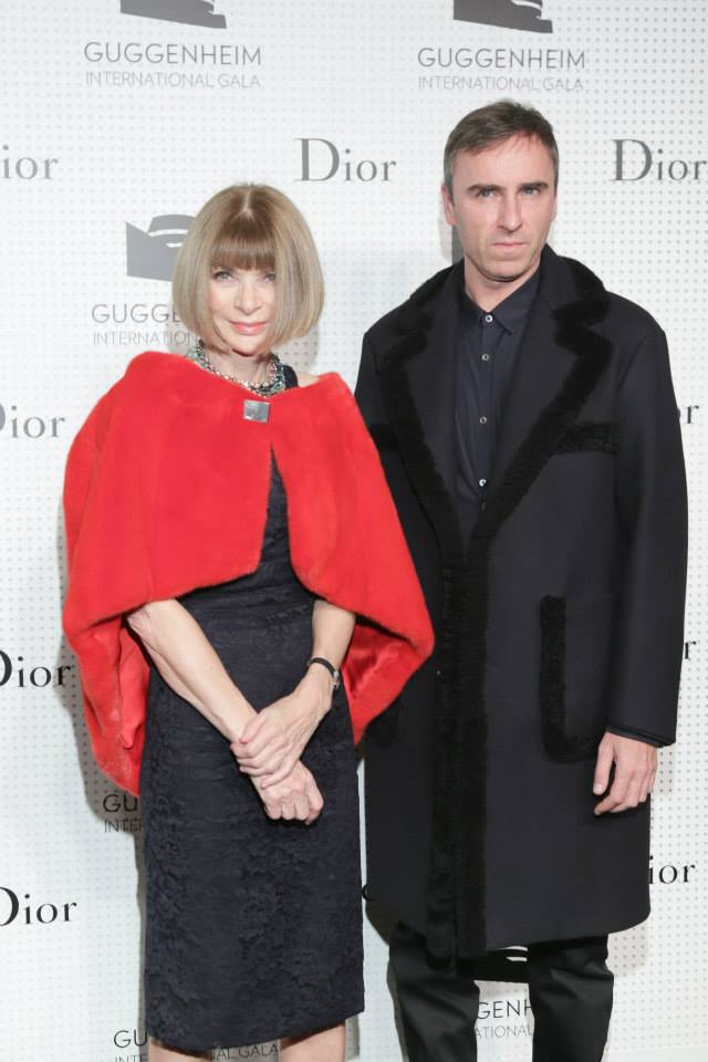 Raf Simons and Anna Wintour at Dior x Guggenheim event. Photo: Dior.