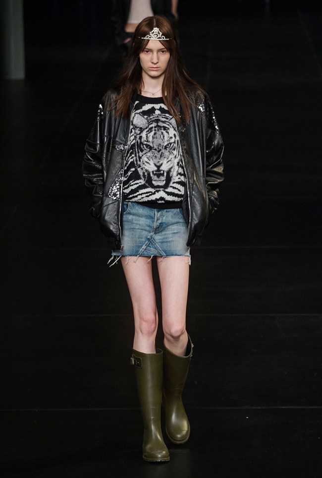 A look from Saint Laurent's spring 2016 collection