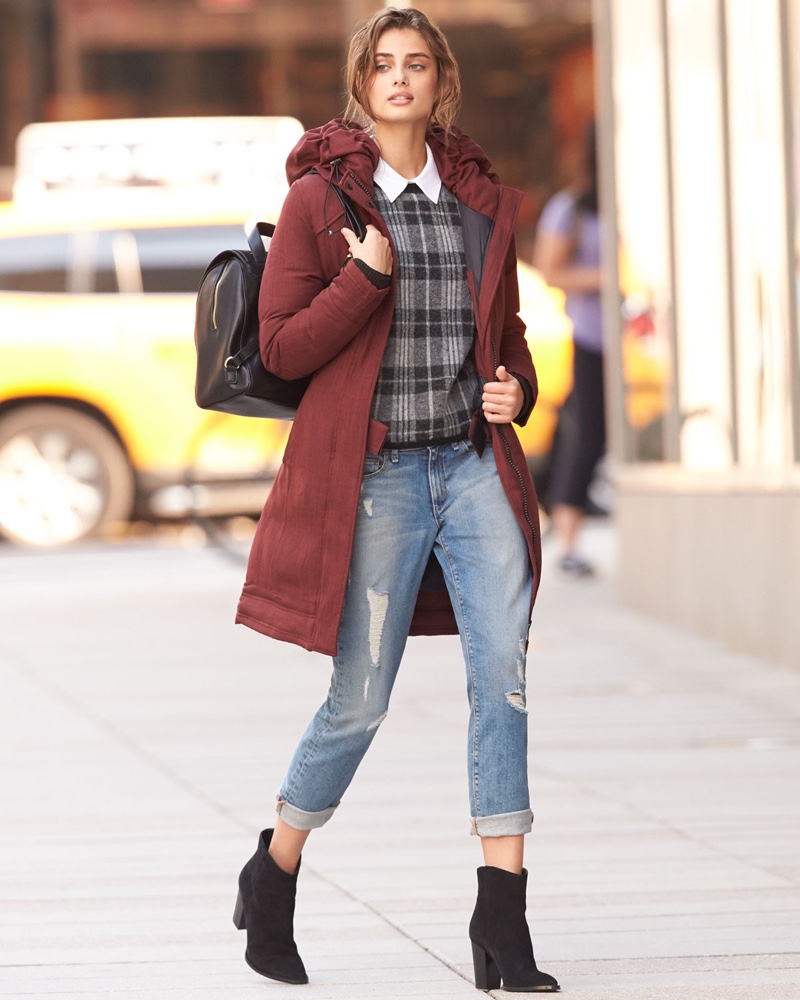 Taylor Hill poses for Neiman Marcus fall trend guide
