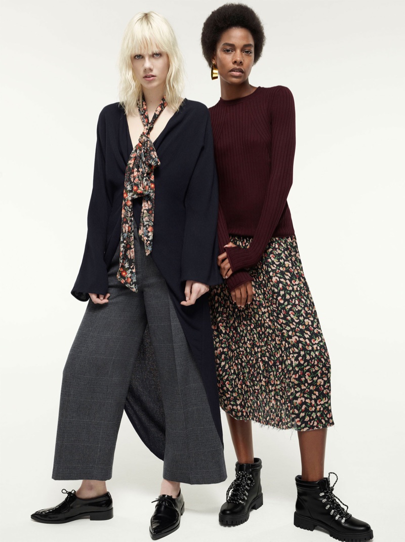 Models wear grunge style from Zara