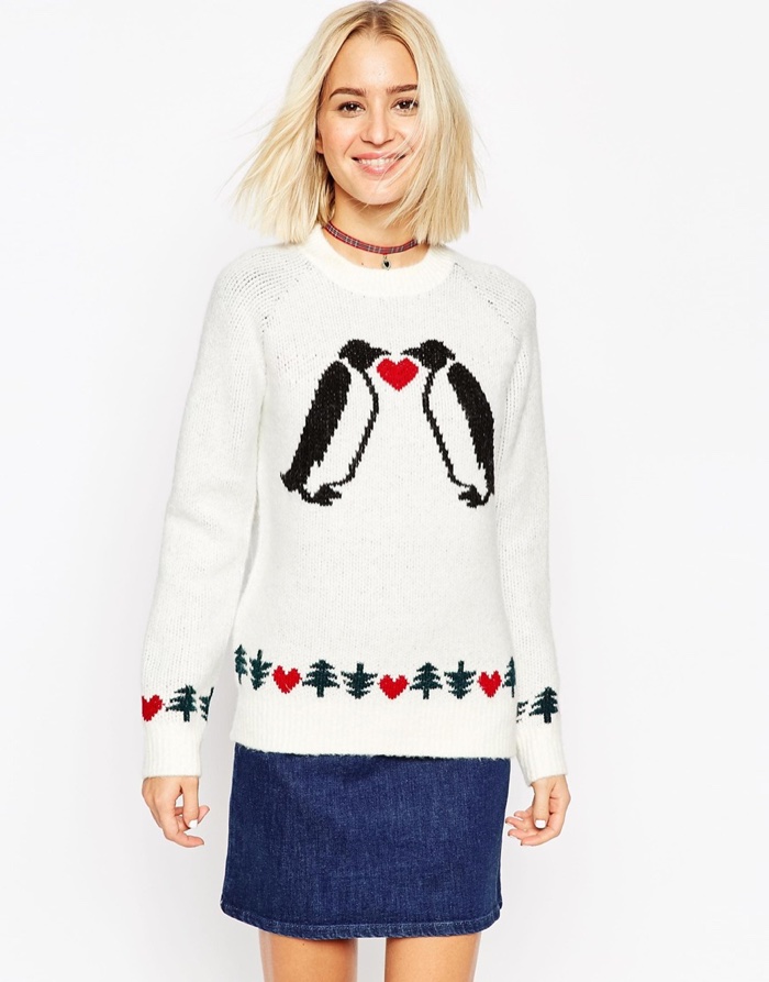 ASOS Christmas Sweater with Penguins