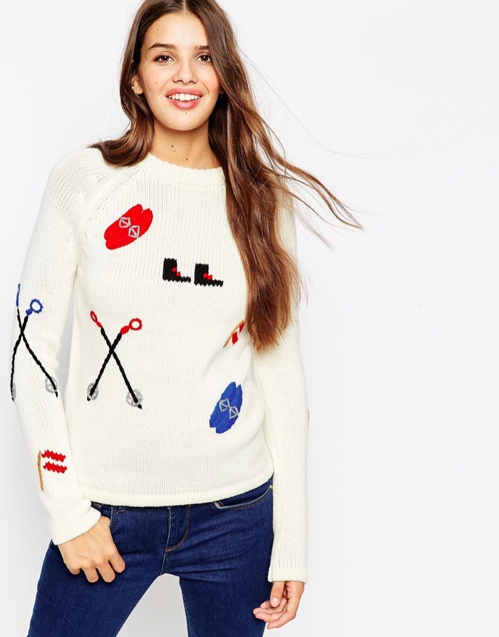 ASOS Christmas Sweater with Vintage Pattern
