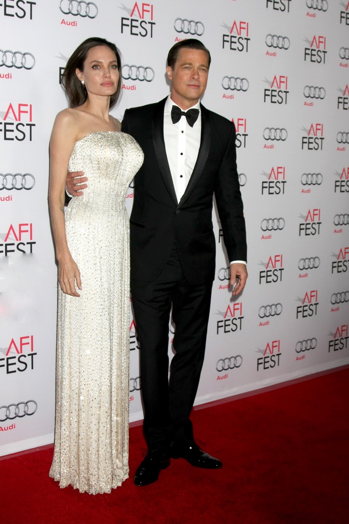 Angelina Jolie and Brad Pitt at the By the Sea AFI FEST Premiere.