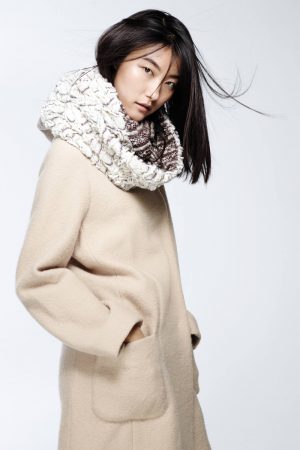 Cozy Chic: Ji Hye Park Models Winter Accessories from Anthropologie Cozy Chic: Ji Hye Park Models Winter Accessories from Anthropologie