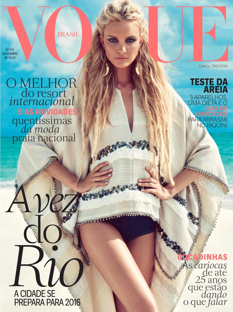 Caroline Trentini on Vogue Brazil November 2015 cover