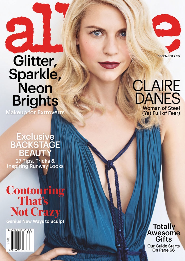 Claire Danes on Allure Magazine December 2015 cover