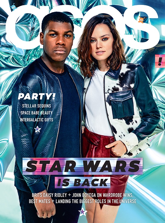 Daisy Ridley and John Boyega on ASOS December 2015 cover