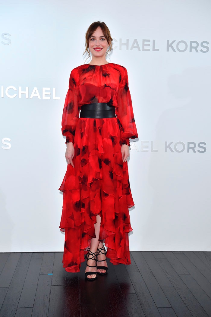 Dakota Johnson at Michael Kors Ginza store opening in Japan