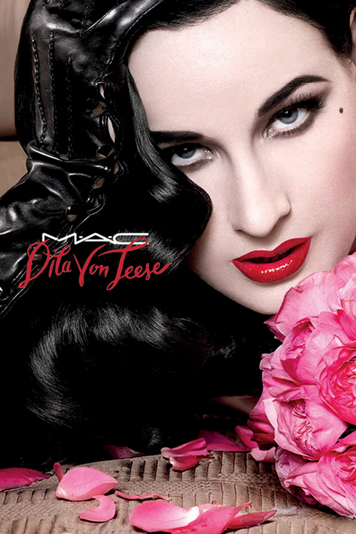 Dita Von Teese x MAC Cosmetics campaign visual