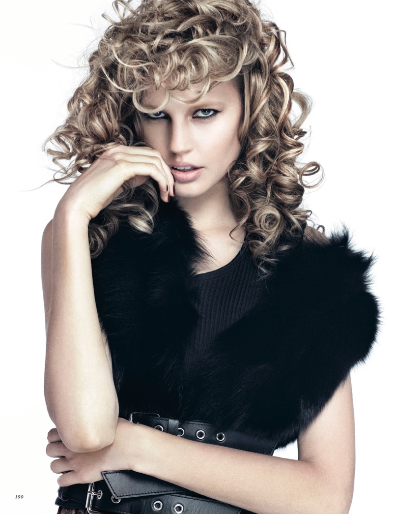 Elisabeth Erm Wears Major Curls in BAZAAR Kazakhstan Editorial