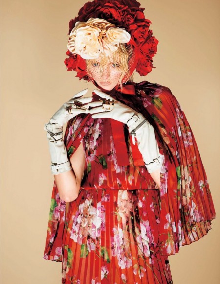 Daria Strokous Models the Ultimate Floral Looks for BAZAAR Japan ...
