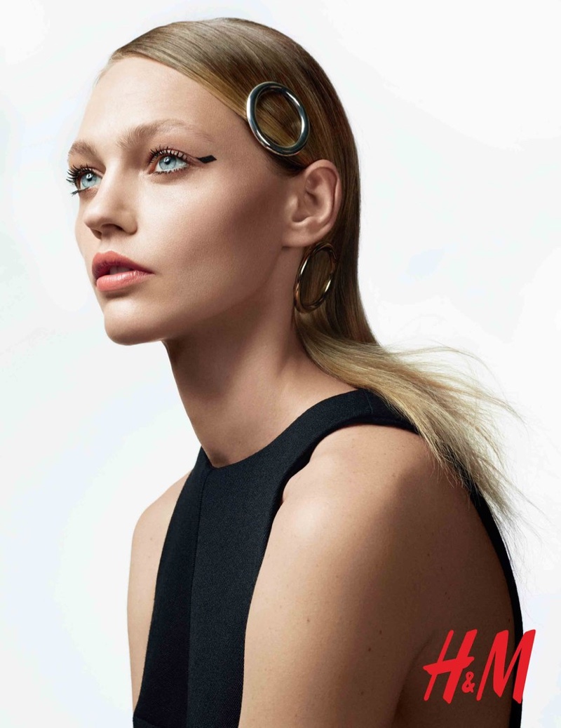 Sasha Pivovarova stars in H&M Beauty shoot