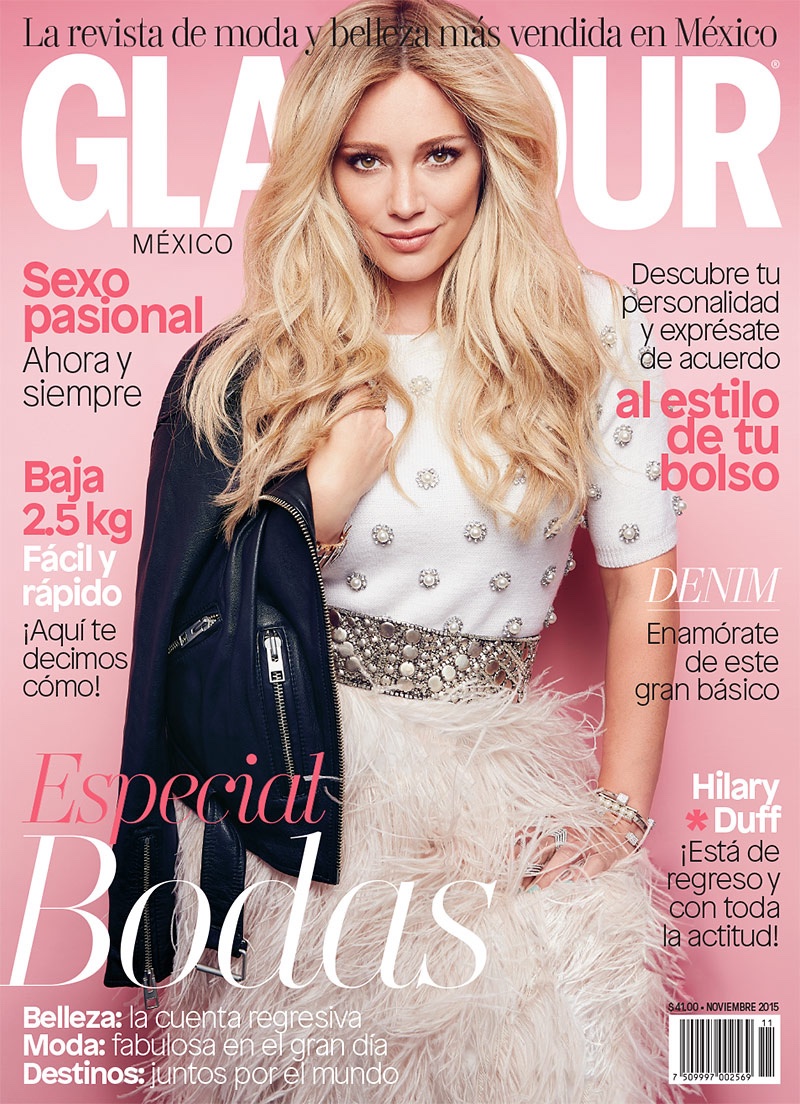 Hilary Duff on Glamour Mexico November 2015 cover