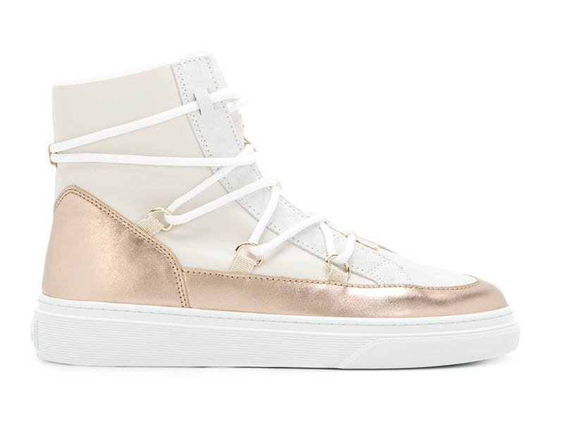 Hogan Metallic Sneaker Boots $495