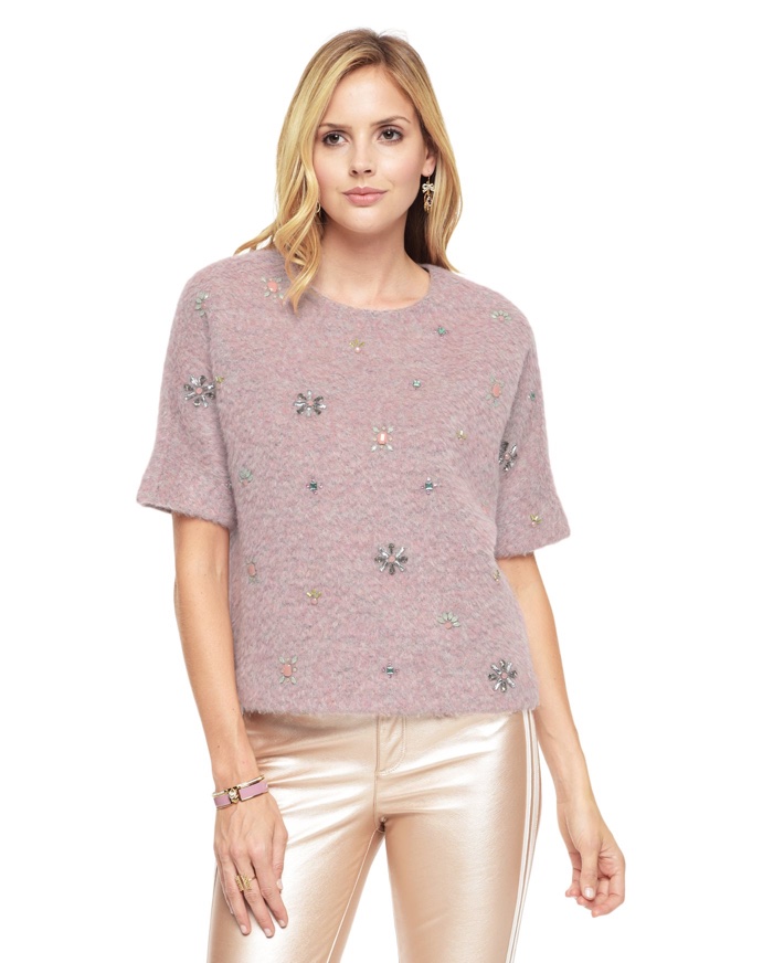 Juicy Couture Brushed Wool Top in Pink