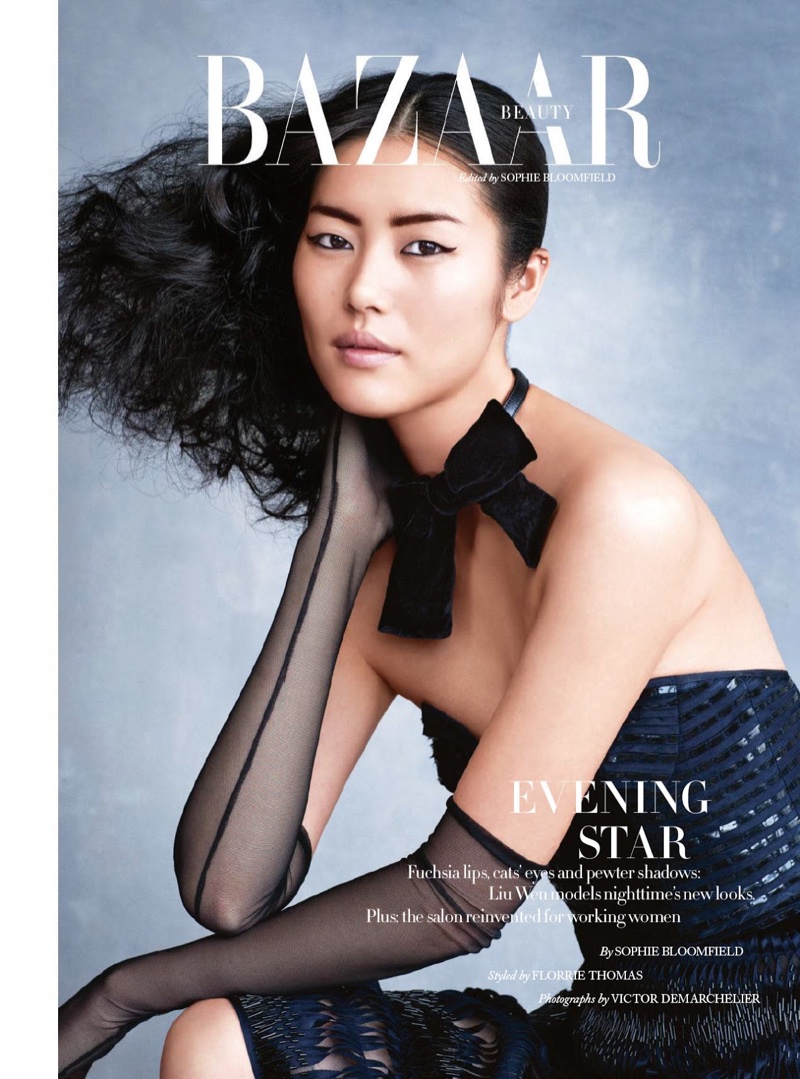 Liu Wen stars in Harper's Bazaar UK's December issue