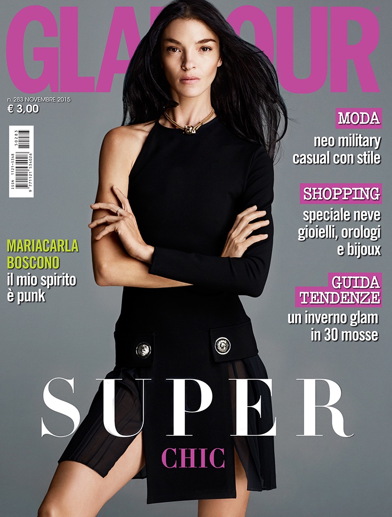 Mariacarla Boscono on Glamour Italia November 2015 cover