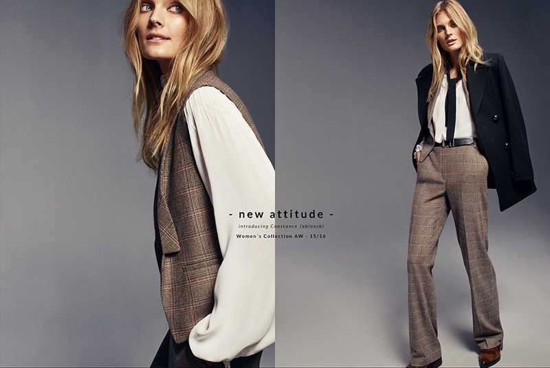 Constance Jablonski stars in Massimo Dutti's fall-winter 2015 collection