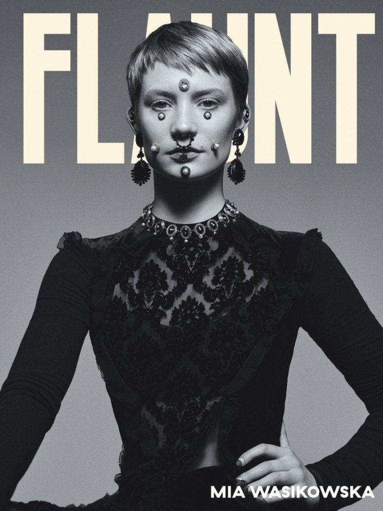 Mia Wasikowska on Flaunt Magazine cover