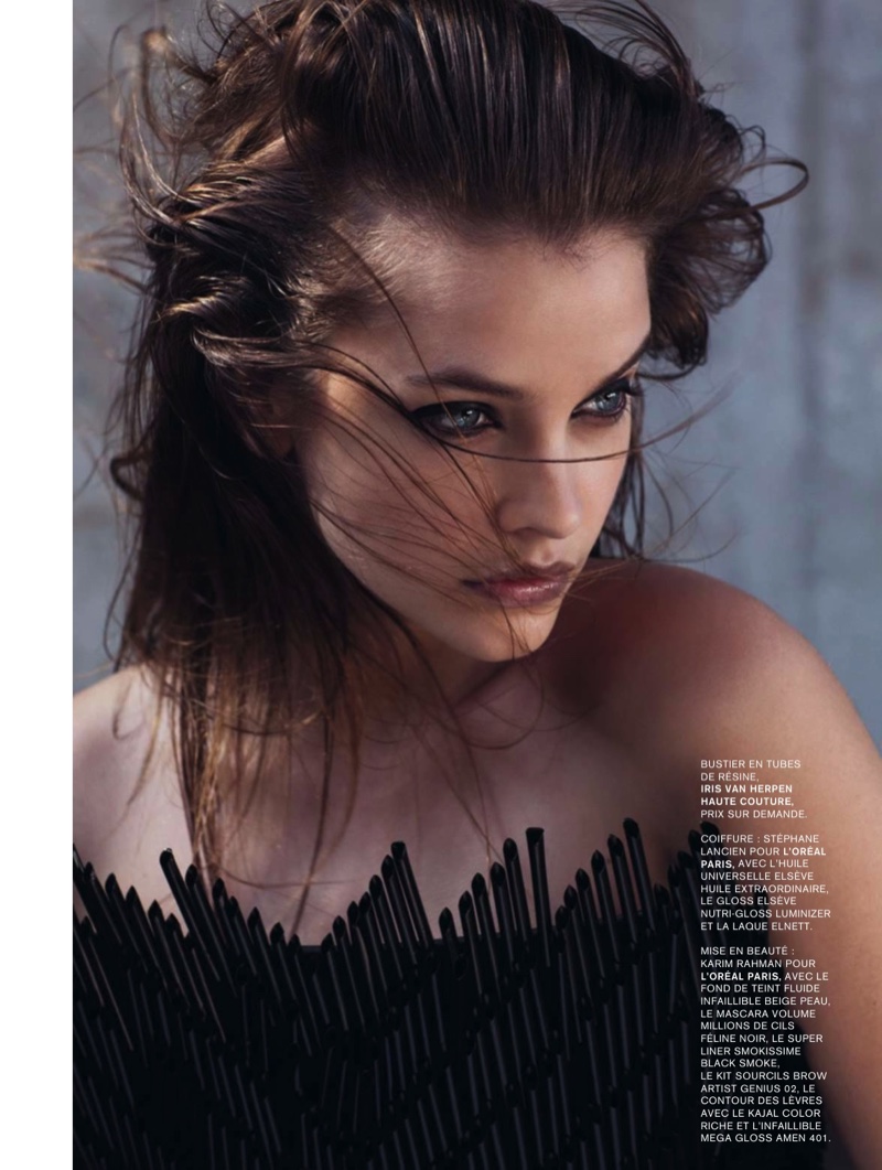 Barbara Palvin wears messy hairstyles in the photo spread