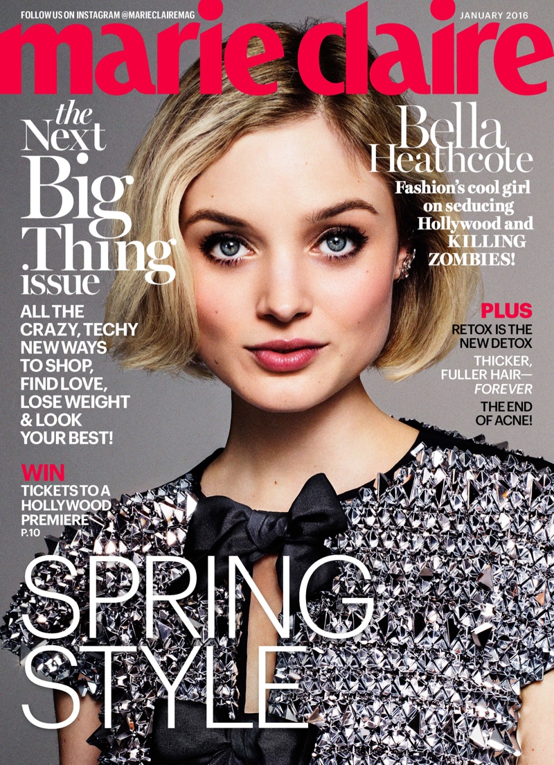 Bella Heathcote on Marie Claire January 2016 cover