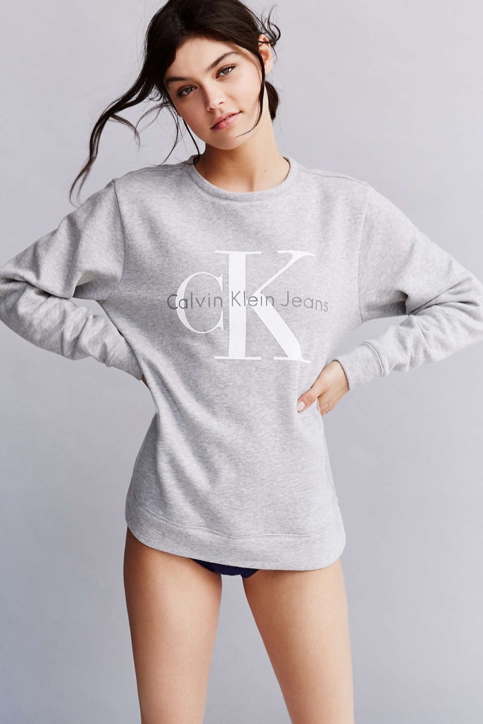 Calvin Klein Women's Sweatshirt in Grey