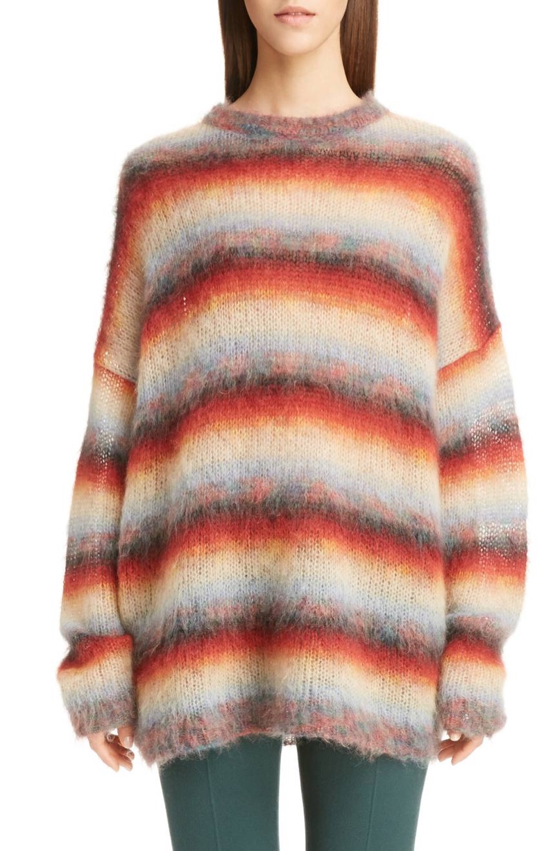 Chloe Mohair Blend Dégradé Stripe Sweater $1,150