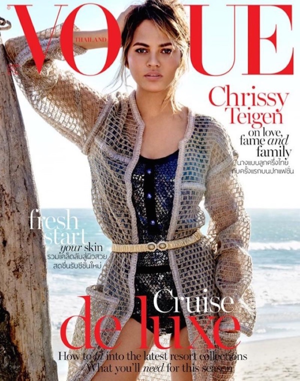 Chrissy Teigen stars on Vogue Thailand January 2016 cover