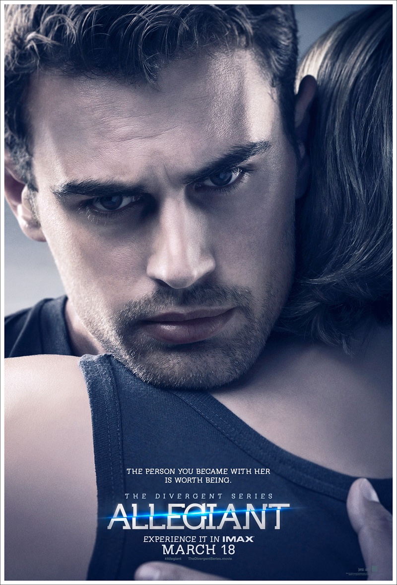 Theo James on Allegiant movie poster