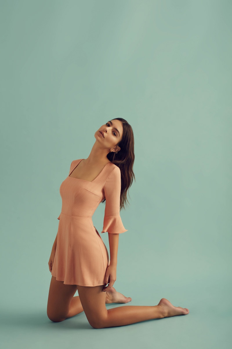 Emily Ratajkowski models exclusive dress collaboration with Christy Dawn