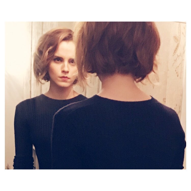 Emma Watson has a new short hairstyle for the end of the year. Photo: Instagram