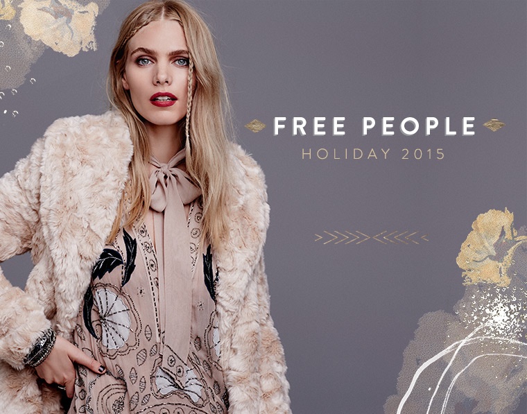 Free People Swingy Faux Fur Jacket, Free People 'Pennies Stuck on You' Beaded Tunic Dress