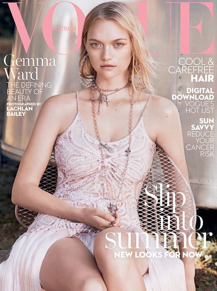 Gemma Ward on Vogue Australia January 2016 cover