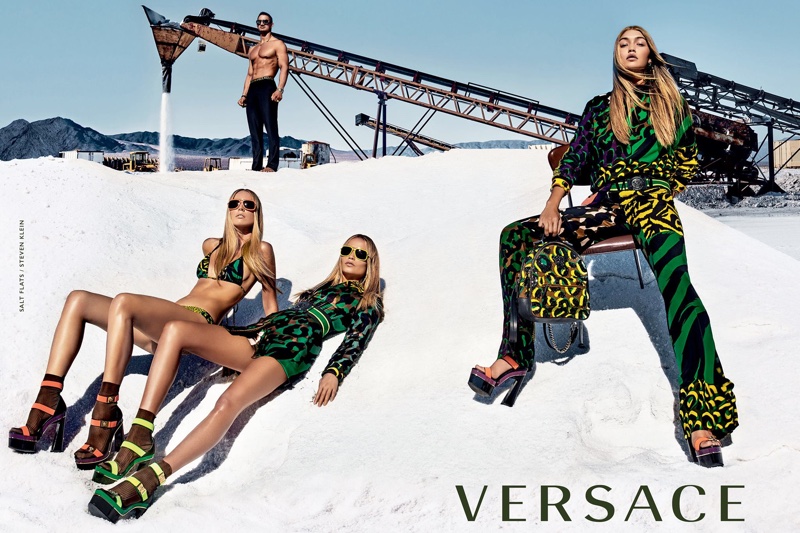 Gigi Hadid poses in first campaign for Versace