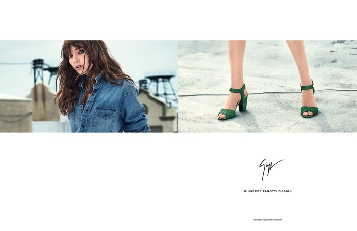 Grace Hartzel stars in Giuseppe Zanotti's spring-summer 2016 campaign