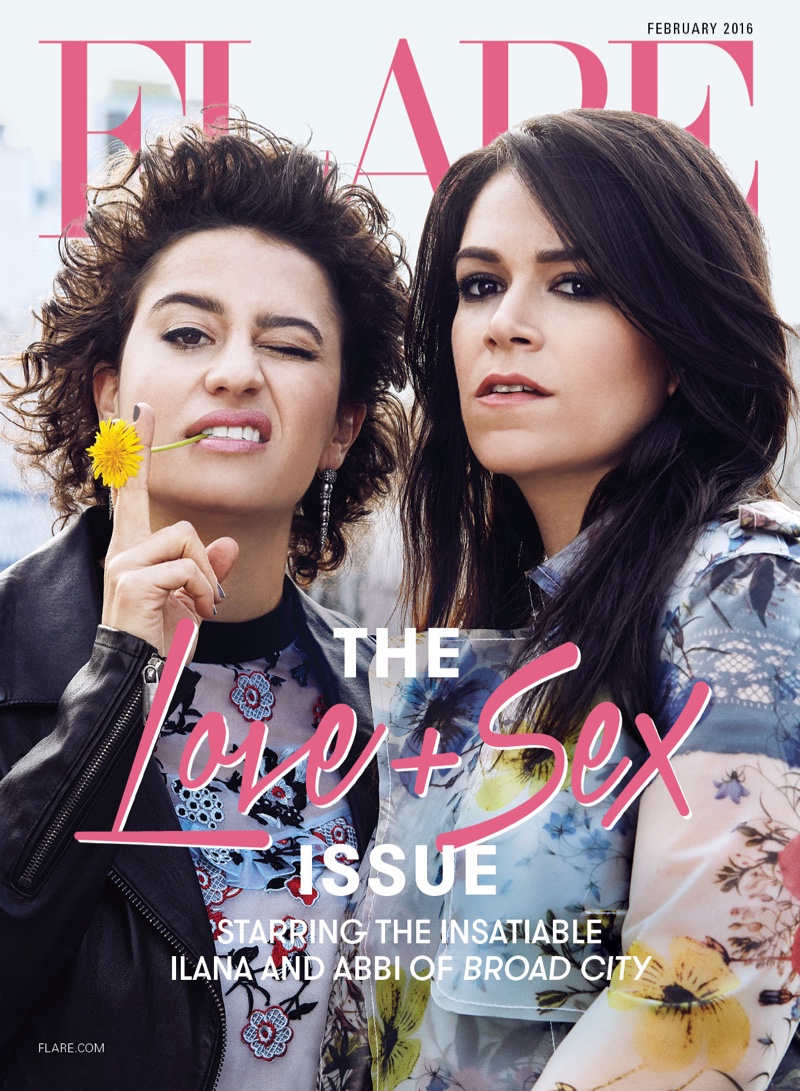 Ilana Glazer and Abbi Jacobson on FLARE February 2016 cover