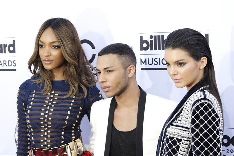 Jourdan Dunn, Kendall Jenner and Olivier Rousteing at the 2015 Billboard Music Awards. Photo: Joe Seer / Shutterstock.com