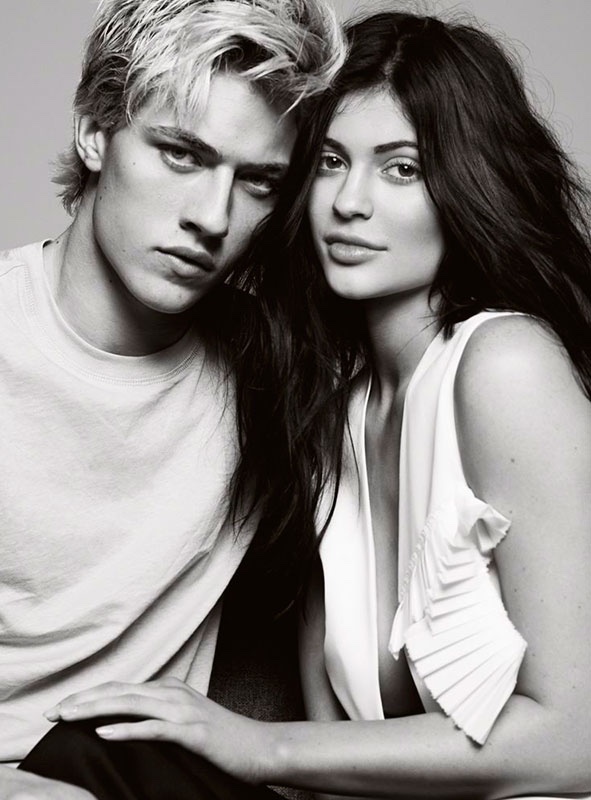 Kylie Jenner and Lucky Blue Smith for ELLE UK's February issue