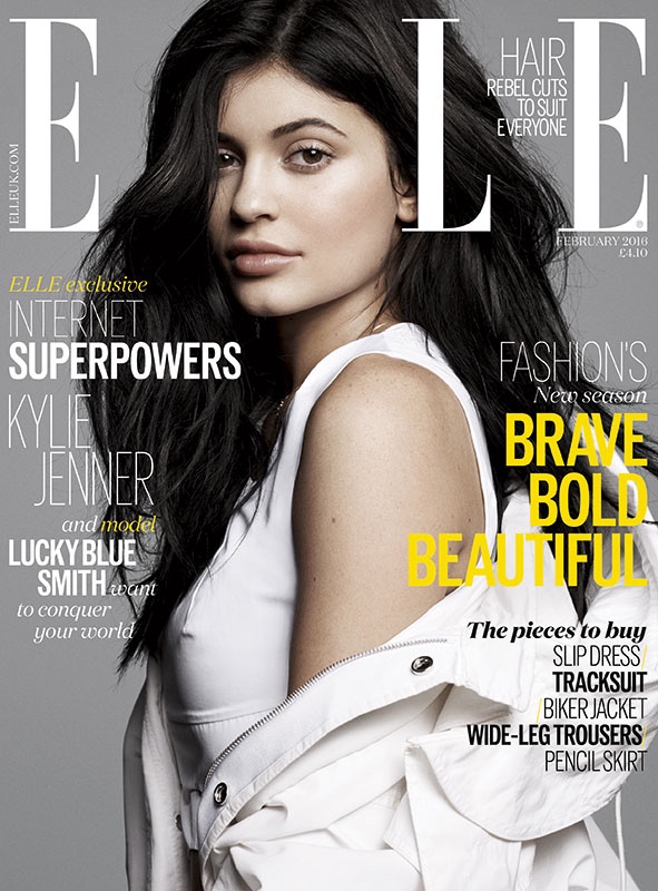 Kylie Jenner on ELLE UK February 2016 cover