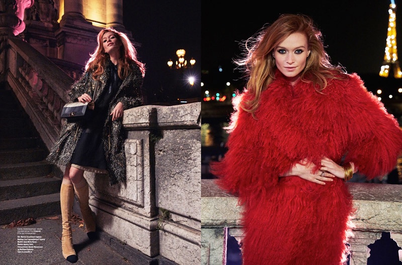 Paris, je t’aime: Asa Tallgard Captures Chic Nighttime Looks for ELLE Norway